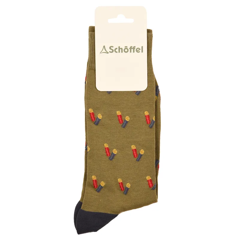 Schoffel Mens Single Cotton Sock - Moss Cartridge